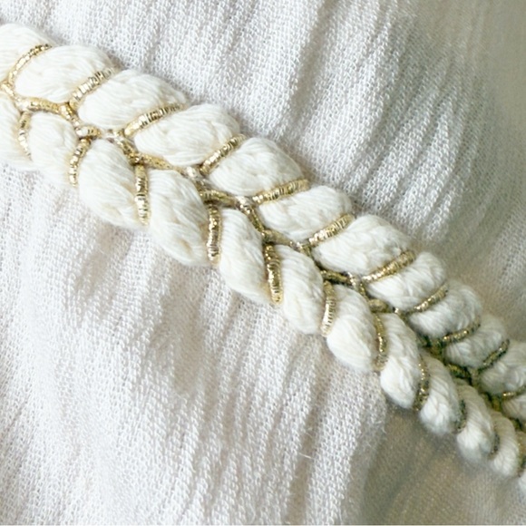 Soft Surroundings Clementine Tassel Tunic Embroidered Boho Beige S - Picture 6 of 9